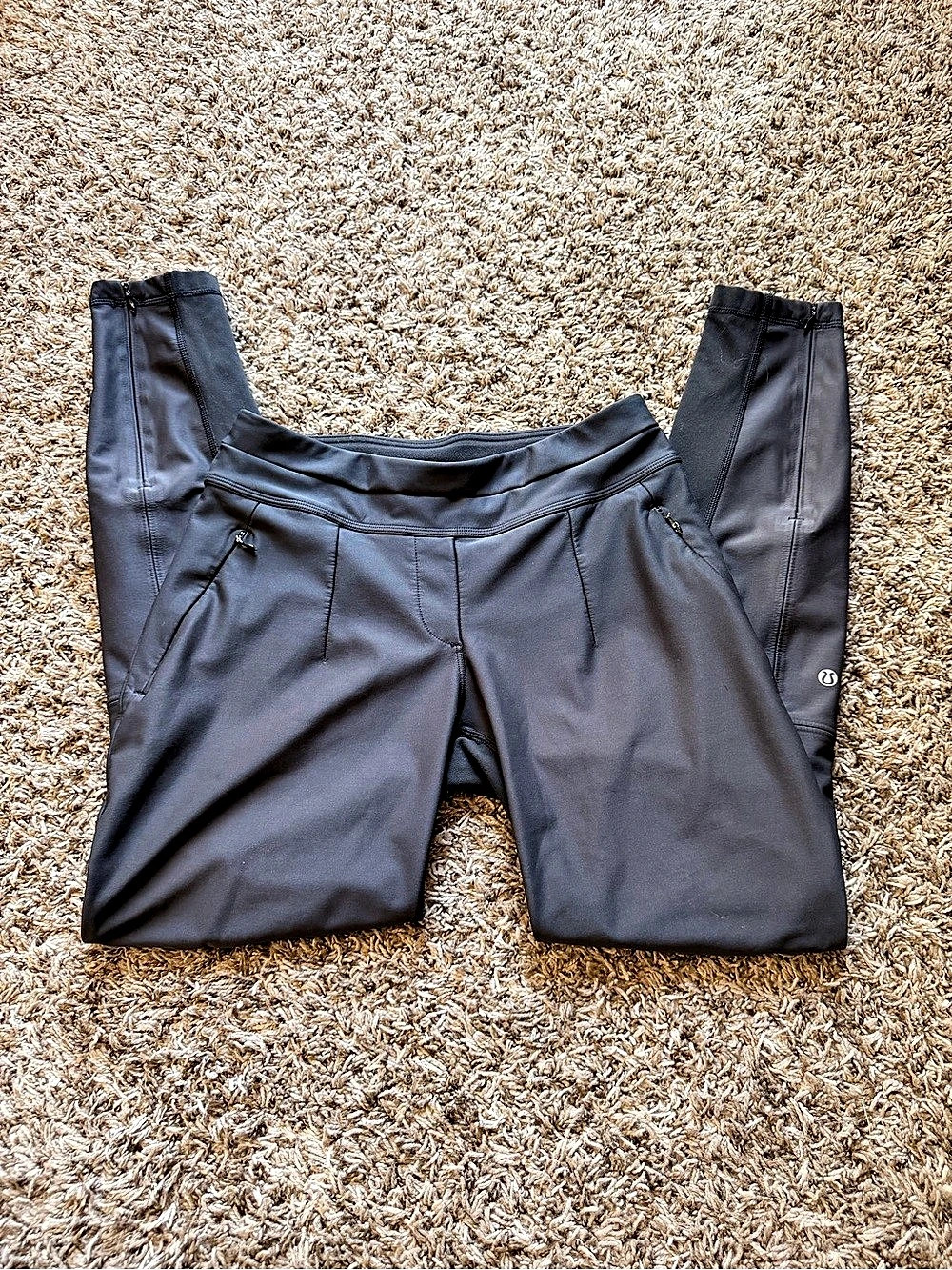 Lululemon Feelin' Frosty Black Fleece Lined Softshell Winter Pants 6 29”